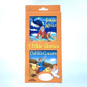 Kids Bible Stories Board Books Set: 1) Jonah & the Whale, 2) David & Goliath